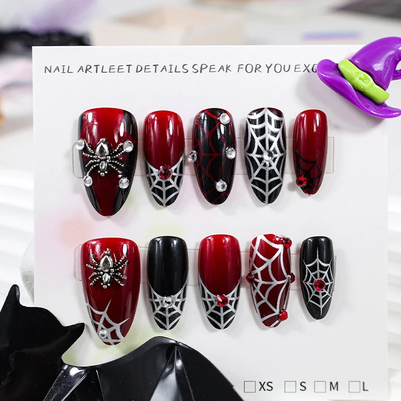 Kunstnagelset mit Halloween-Motiven Brehn