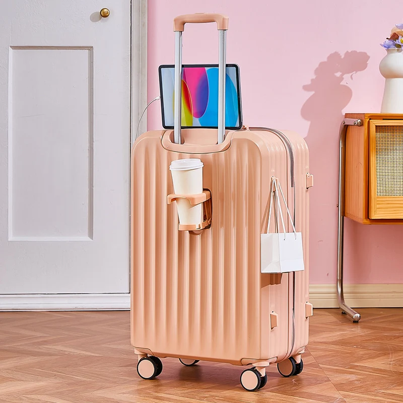 Smarter Rollkoffer mit integriertem USB-Ladeanschluss Skanto