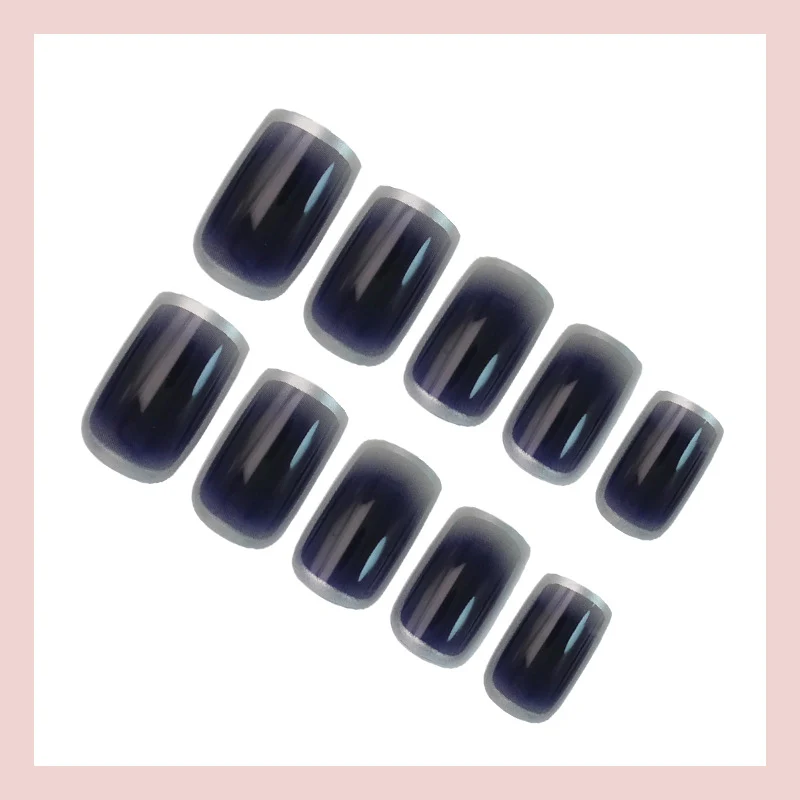 Kunstnagelset mit luxuriösem Farbverlauf und modernen Akzenten Brehn