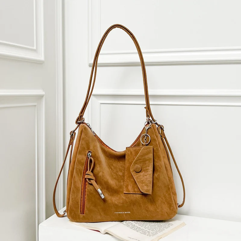 Lässige Wildleder Hobo-Tasche