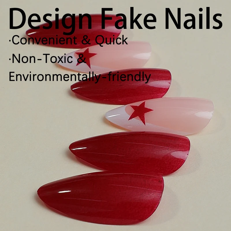Kunstnagelset mit glamourösen Sternenmotiven Brehn