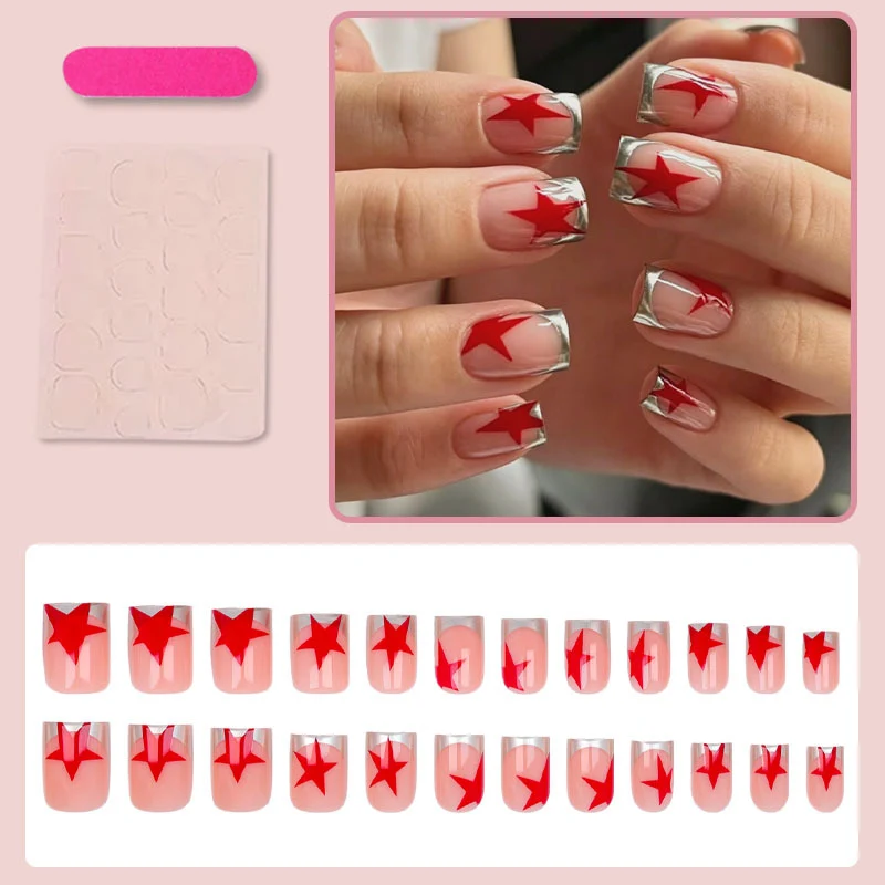 Kunstnagelset mit glamourösen Sternen-Designs Brehn