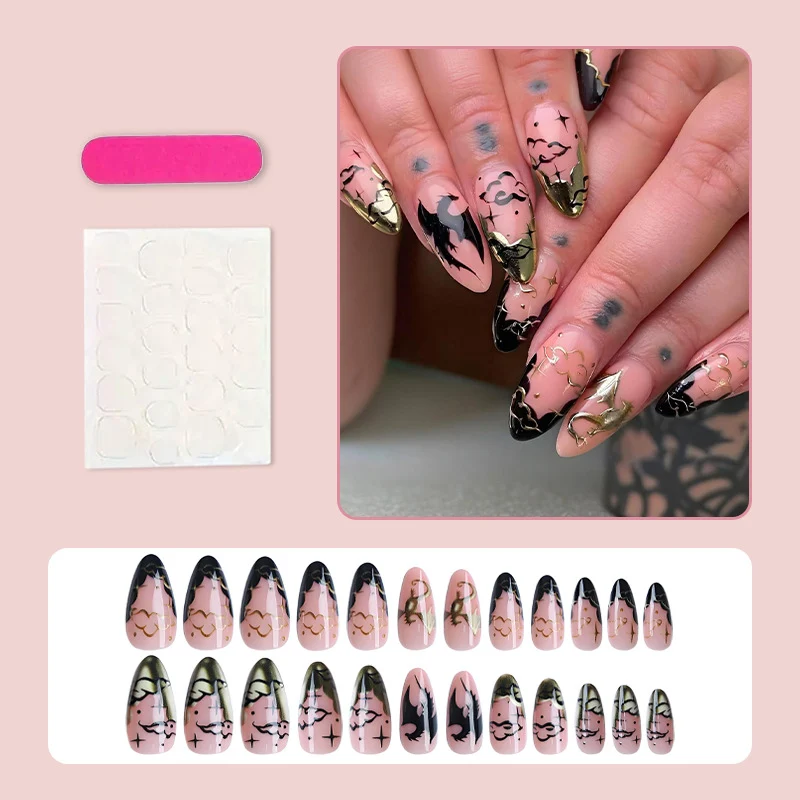 Kunstnagelset mit glamourösen Halloween-Designs Brehn