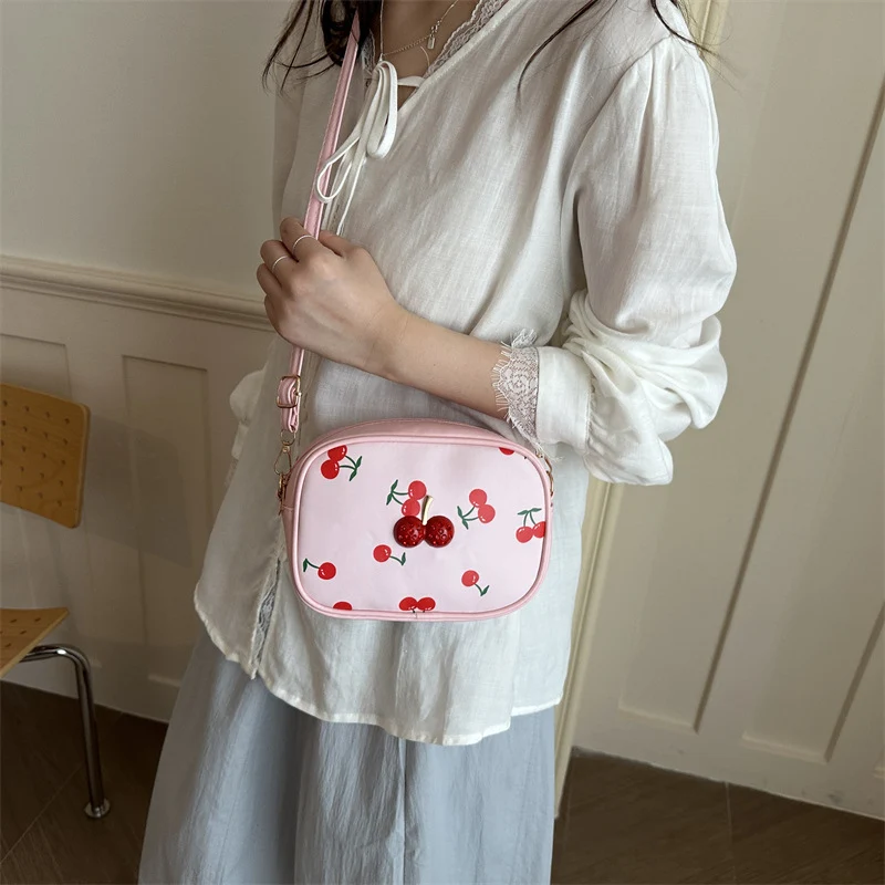 Niedliche Kirschmuster-Handtasche
