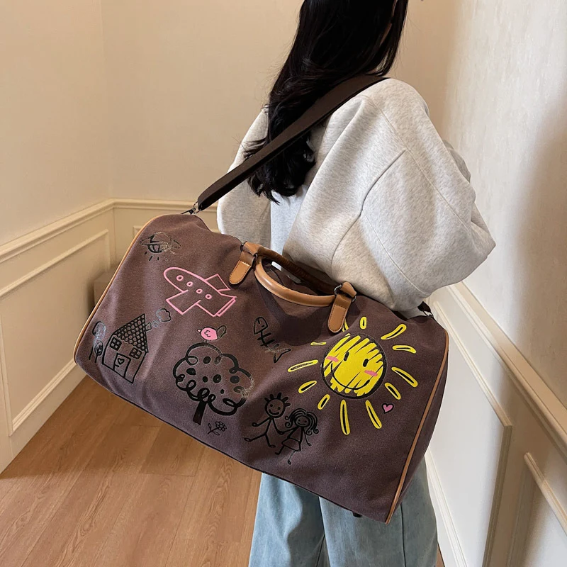 Verspielte Grafik Wochenend-Duffle-Tasche Karnz