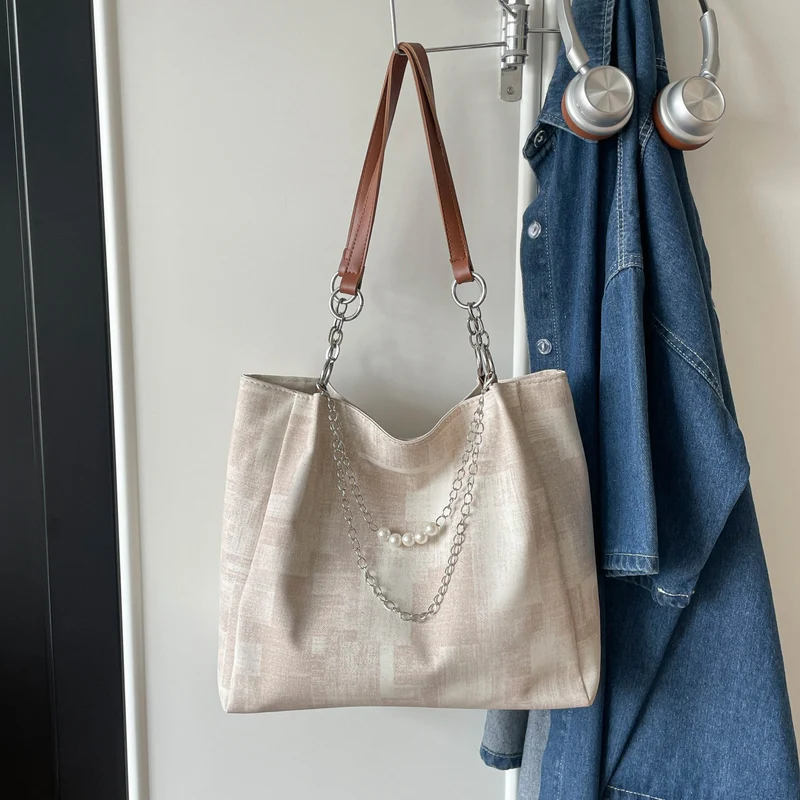 Chic strukturiert Schulter Tote