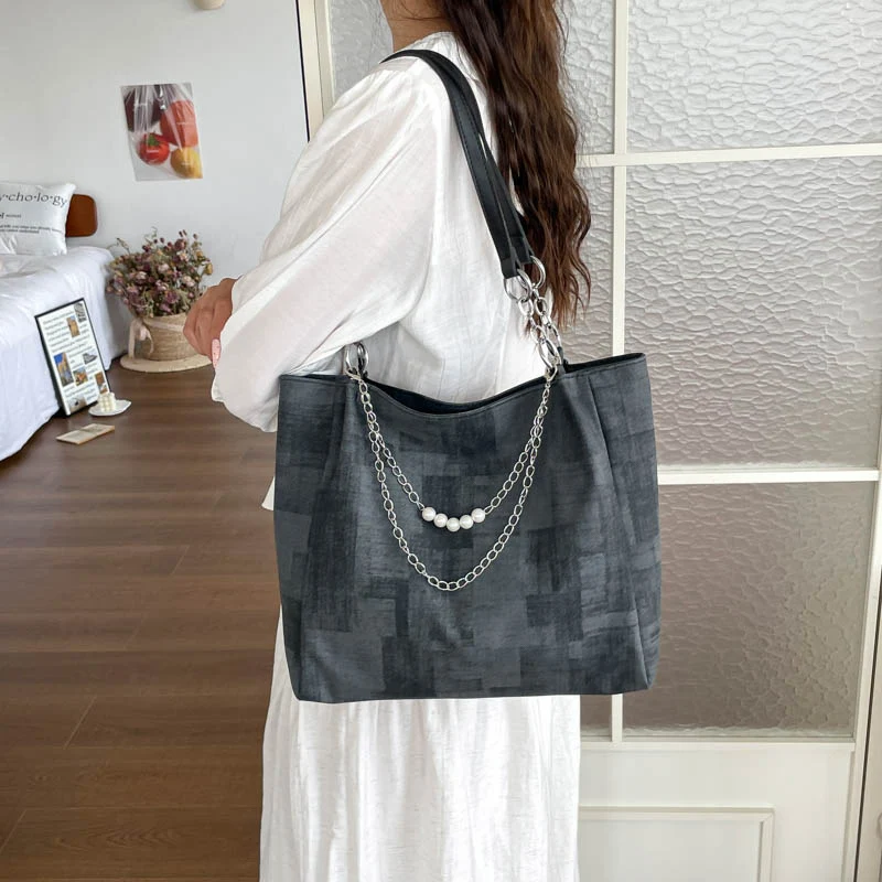 Chic strukturiert Schulter Tote
