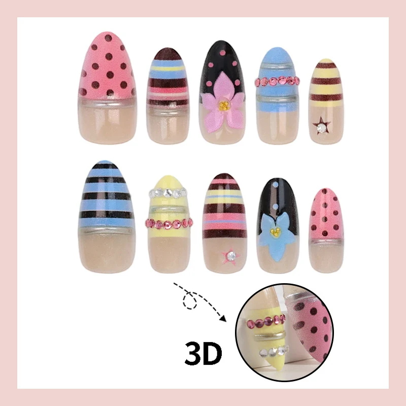 Kunstnagelset mit kreativen und verspielten Motiven Brehn