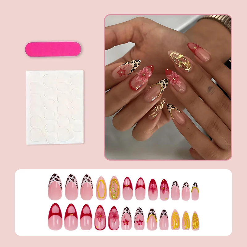 Kunstnagelset mit kreativen Tier- und Blumendesigns Brehn
