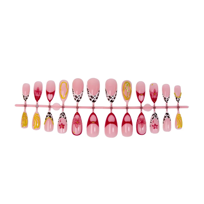 Kunstnagelset mit kreativen Tier- und Blumendesigns Brehn