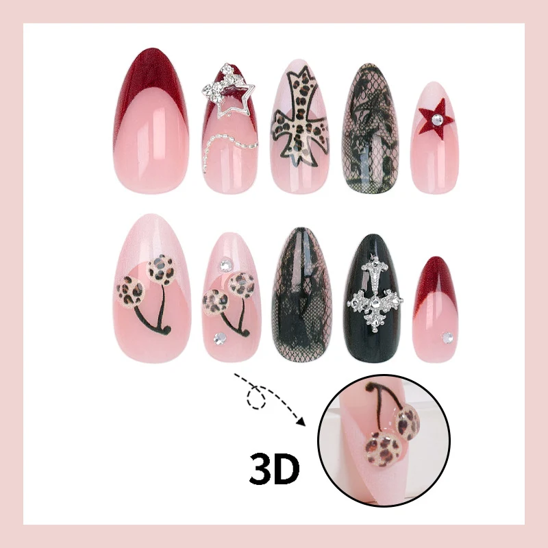 Kunstnagelset mit glamourösen Designs und hochwertigen Verzierungen Brehn