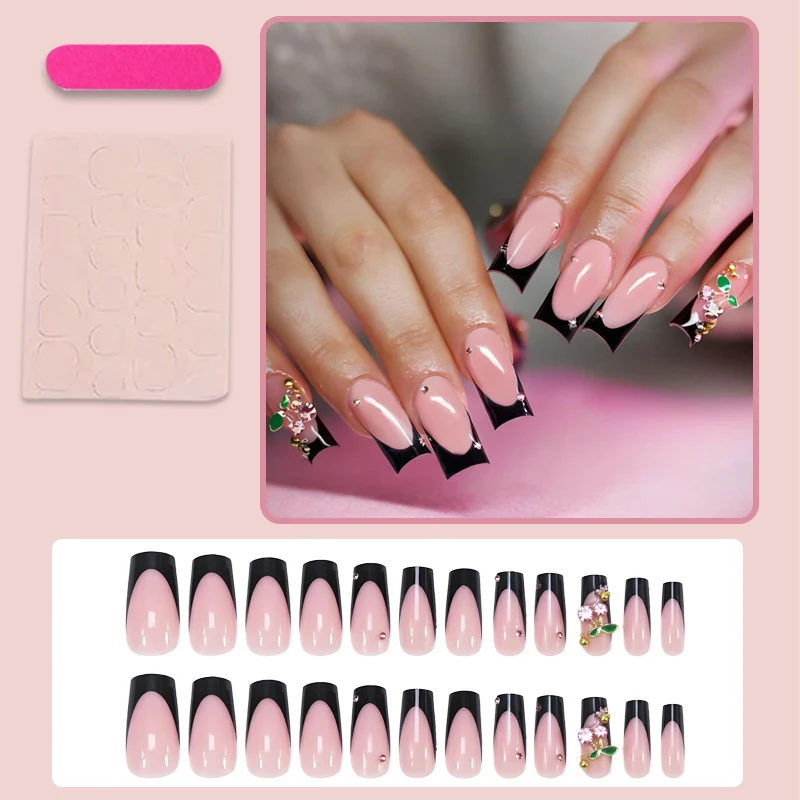 Kunstnagelset mit glamourösen Akzenten und eleganten Designs Brehn