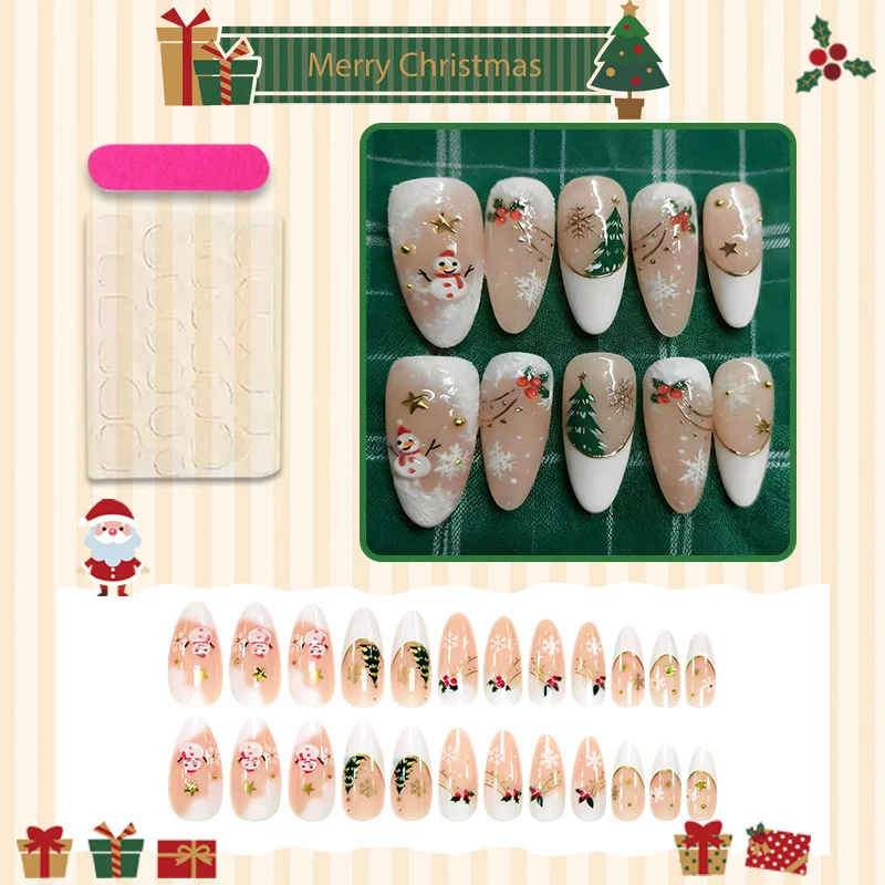 Kunstnagelset mit festlichen Wintermotiven und kreativen Designs Brehn