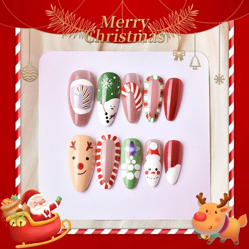 Kunstnagelset mit festlichen Weihnachtsmotiven Brehn 1787561505