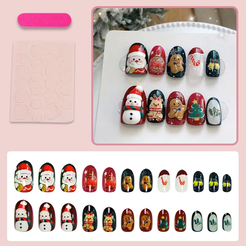 Kunstnagelset mit festlichen Weihnachtsmotiven Brehn 1787561395