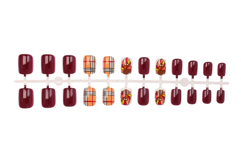 Kunstnagelset mit festlichem Thanksgiving-Motiv Brehn