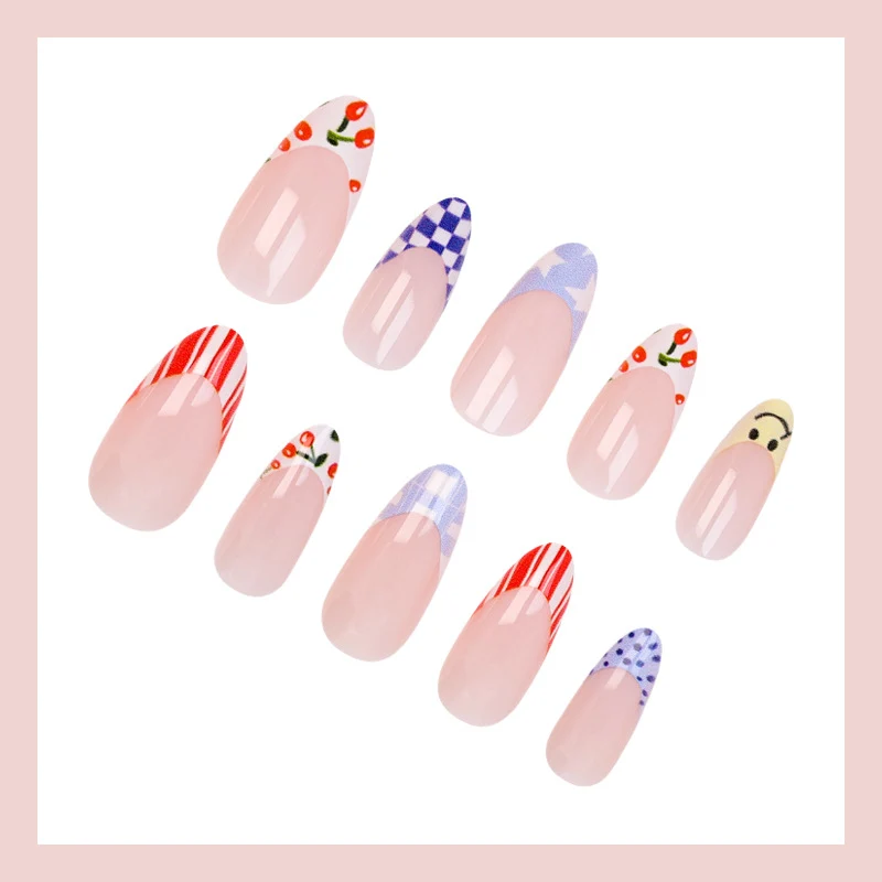 Kunstnagelset mit fröhlichen Motiven und kreativen Designs Brehn