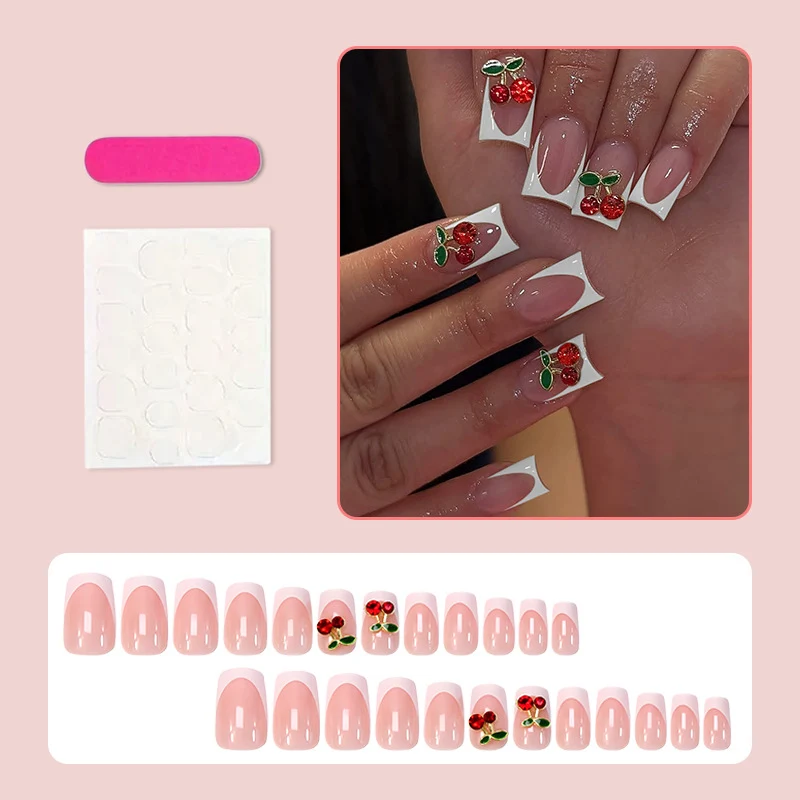 Kunstnagelset mit fröhlichen Kirschmotiven Brehn