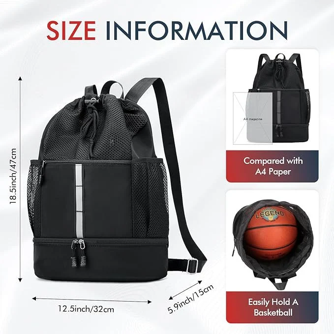 Erweiterbarer Mesh-Gym-Rucksack Karnz