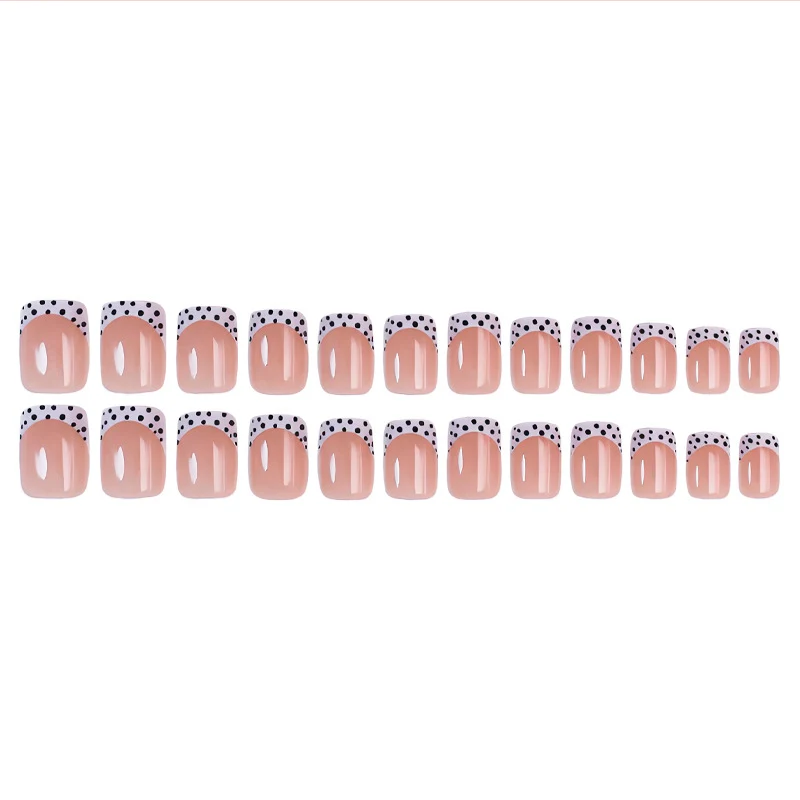 Kunstnagelset mit eleganten Punkten und hochglänzenden Akzenten Brehn