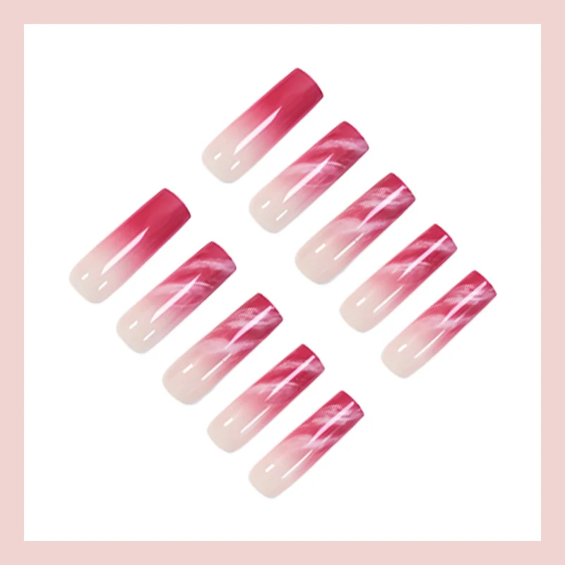 Kunstnagelset mit eleganten Ombre- und Glitzerakzenten Brehn