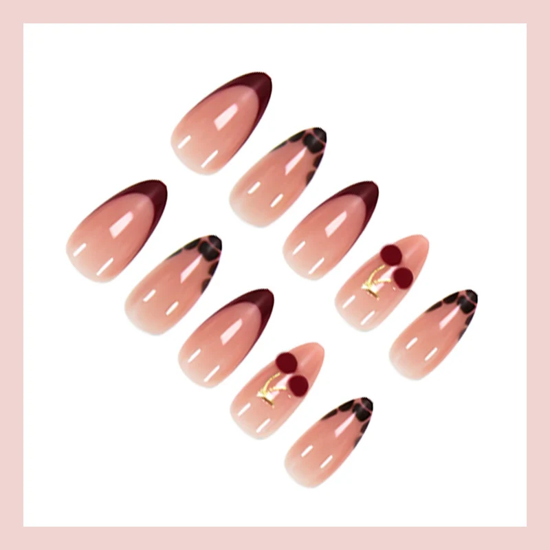Kunstnagelset mit eleganten Ombré-Designs und glamourösen Akzenten Brehn