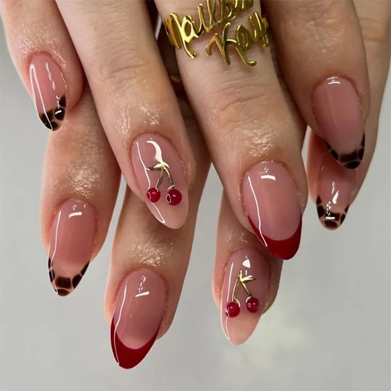Kunstnagelset mit eleganten Ombré-Designs und glamourösen Akzenten Brehn