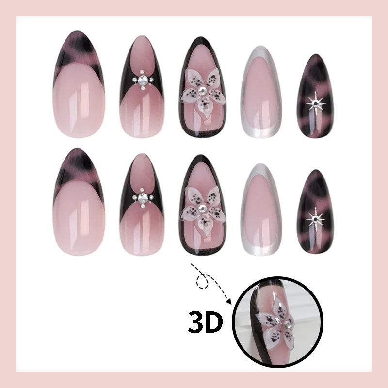 Kunstnagelset mit eleganten Spitzen und trendigen Akzenten Brehn