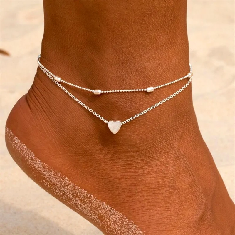 Skanto | Zartes Herz-Fußkettchen