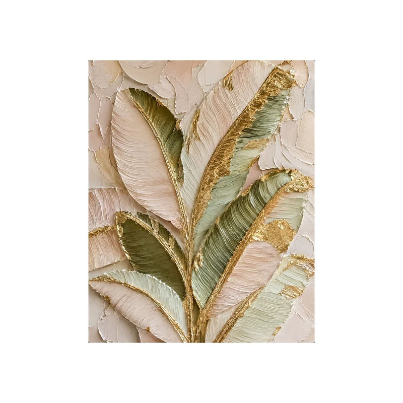 Texturiertes Blatt Leinwandkunst