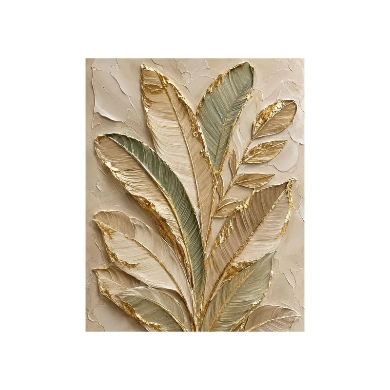 Texturiertes Blatt Leinwandkunst