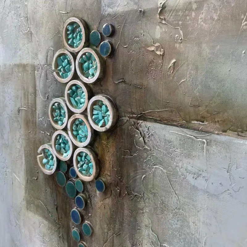 Texturierte abstrakte Wandkunst für moderne Innenräume