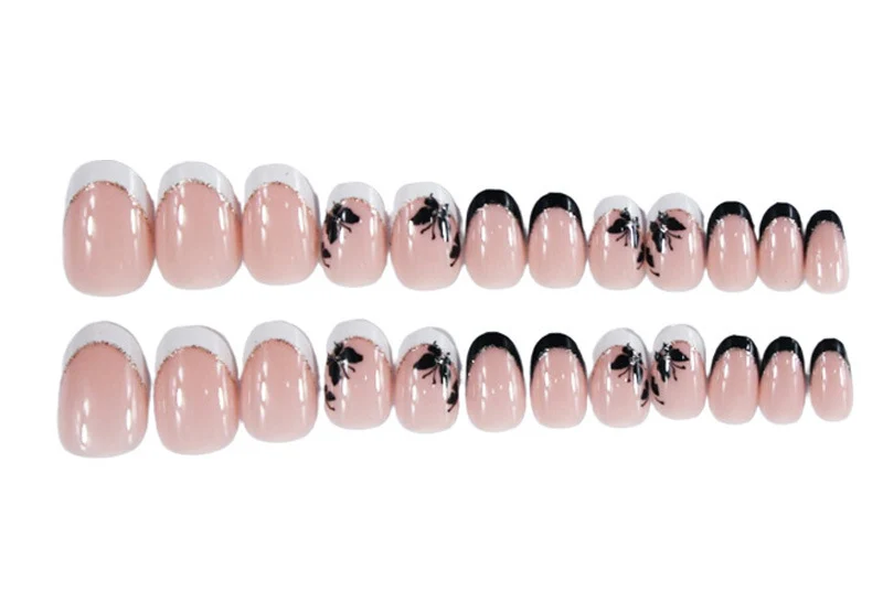 Kunstnagelset mit eleganten Schmetterlingsmotiven Brehn