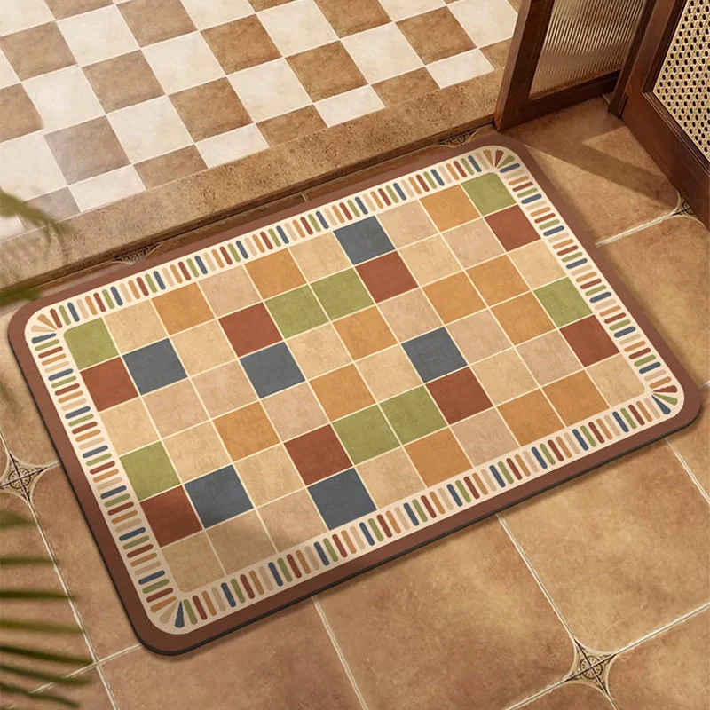 Farbenfrohes Patchwork-Bereichsmatte