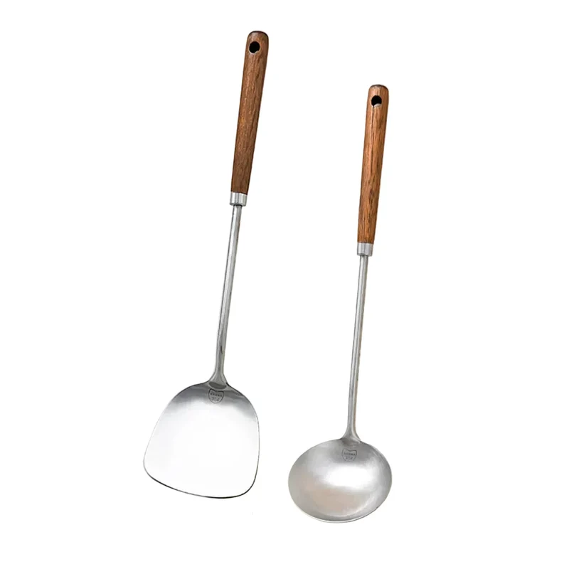 Edelstahl-Wender mit Holzgriff Spatel Küchenutensil | Skanto