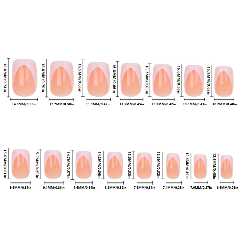 Kunstnagelset mit eleganten French-Tipps und minimalistischen Designs Brehn