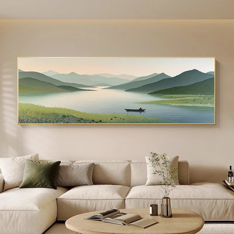 Malerei auf Leinwand mit landschaftlichem Motiv