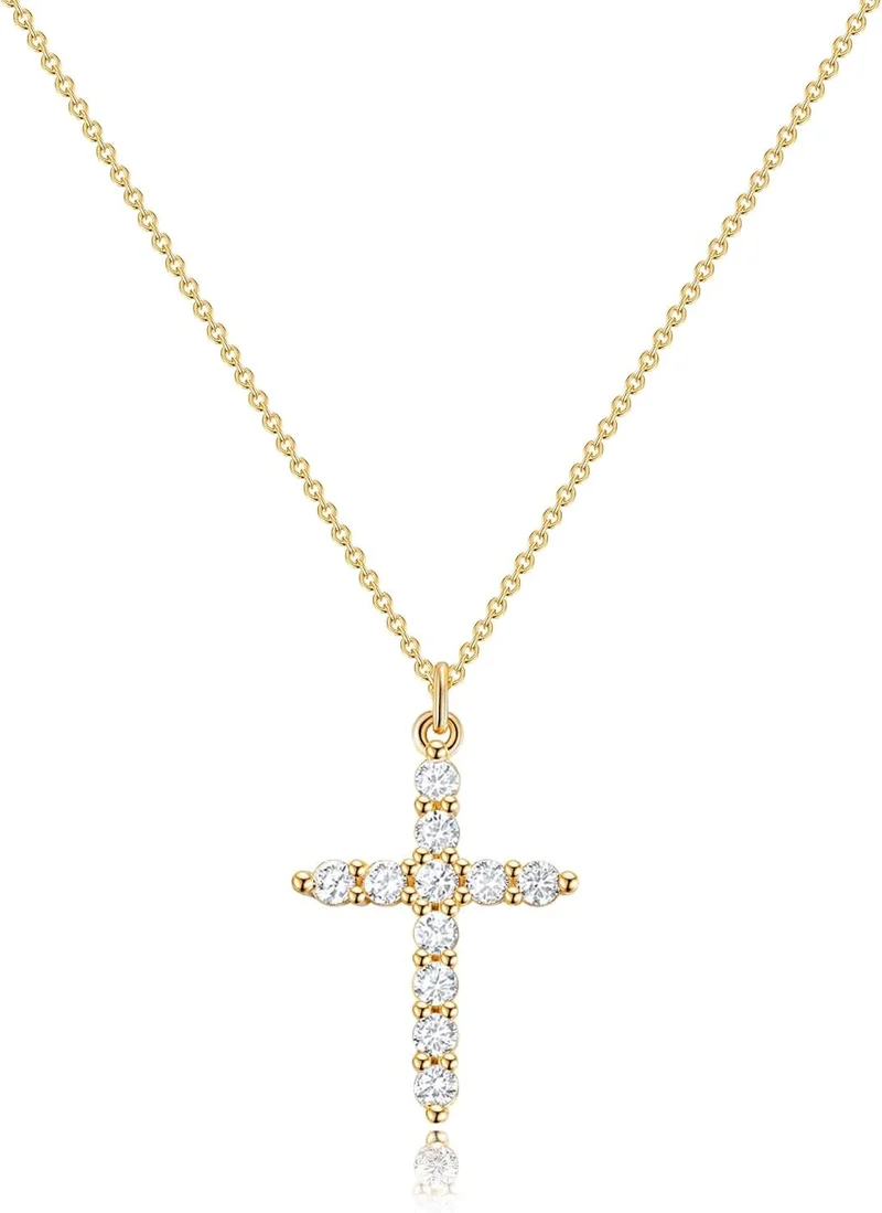 Skanto | Elegante 18K Gold Zirkonia Halskette