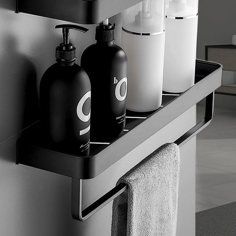 Mattschwarzes modernes Badezimmer-Set 1/2 – Edelstahl-Badezimmerregal