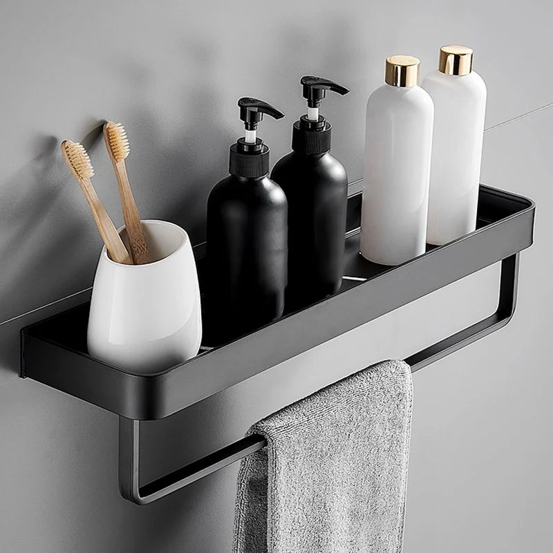 Mattschwarzes modernes Badezimmer-Set 1/2 – Edelstahl-Badezimmerregal