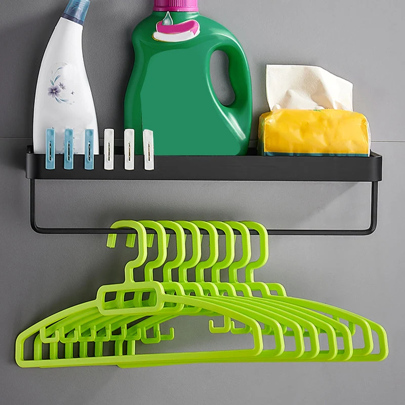 Mattschwarzes modernes Badezimmer-Set 1/2 – Edelstahl-Badezimmerregal
