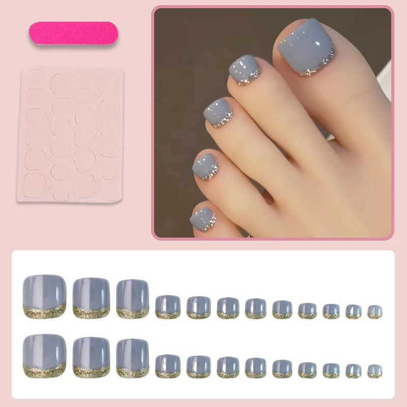 Kunstnagelset mit elegantem Glitzerverlauf Brehn