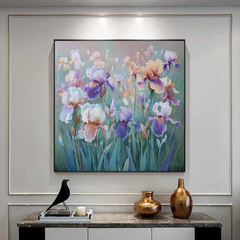 Elegante florale Leinwandkunst für Zuhause