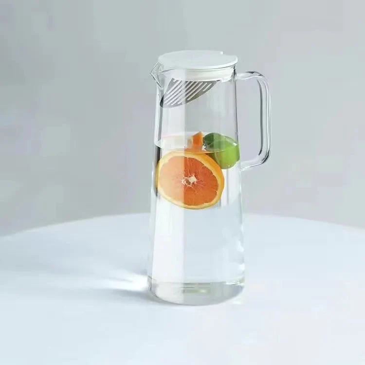 Glass Pitcher with Lid Easy Clean Heat Resistant Glass Water Jug | Skanto