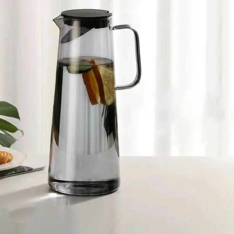 Glass Pitcher with Lid Easy Clean Heat Resistant Glass Water Jug | Skanto
