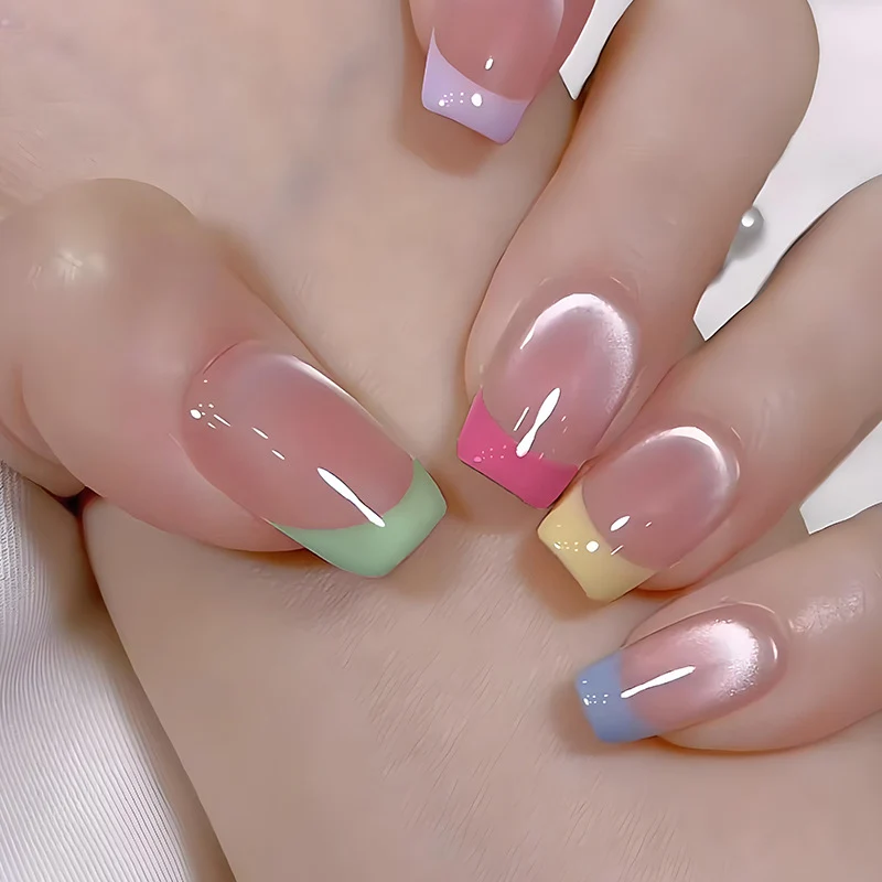 Kunstnagelset mit bunten French-Spitzen Brehn
