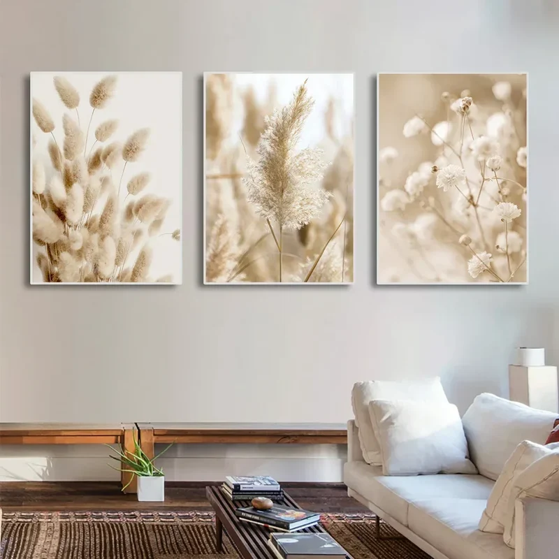Beruhigende Seegras Strand Küstenlandschaft Wandkunst Fine Art Leinwanddruck Skandinavische Bilder der Gelassenheit für inspirierende Wohnzimmer Deko | Skanto