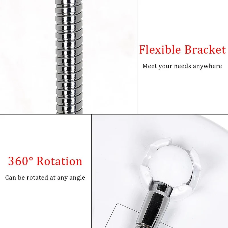 Schminkspiegel mit LED & Vergrößerung – mit Saugnapf und flexiblem Arm | Skanto