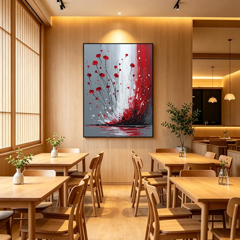 Modern Abstract Floral Leinwandkunstwerk