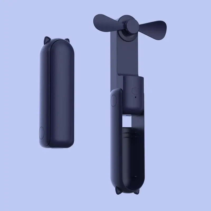 Neuer tragbarer Mini-Handventilator – Kreativ, dreistufig einstellbar, einfarbig, USB-wiederaufladbarer kleiner Ventilator | Skanto